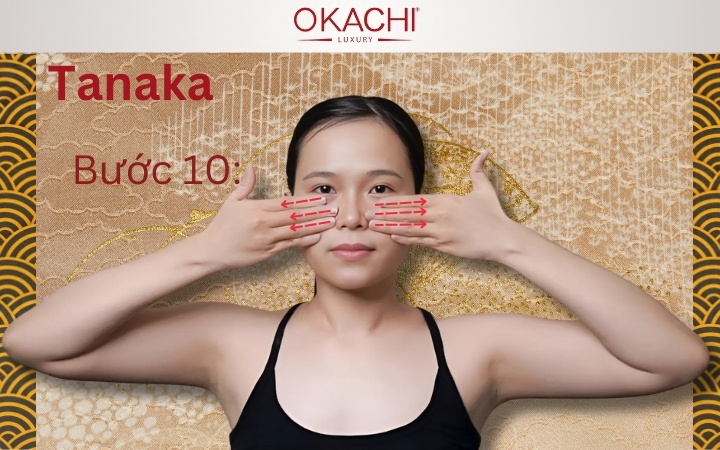Bước 10: Thực hiện kéo căng da mặt