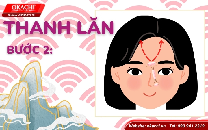 Bước 2 - Massage mặt với thanh lăn