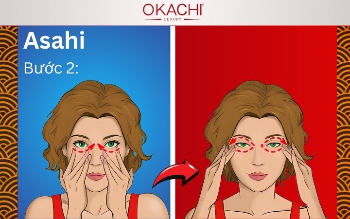 Bước 2: Thực hiện với vùng quanh mắt
