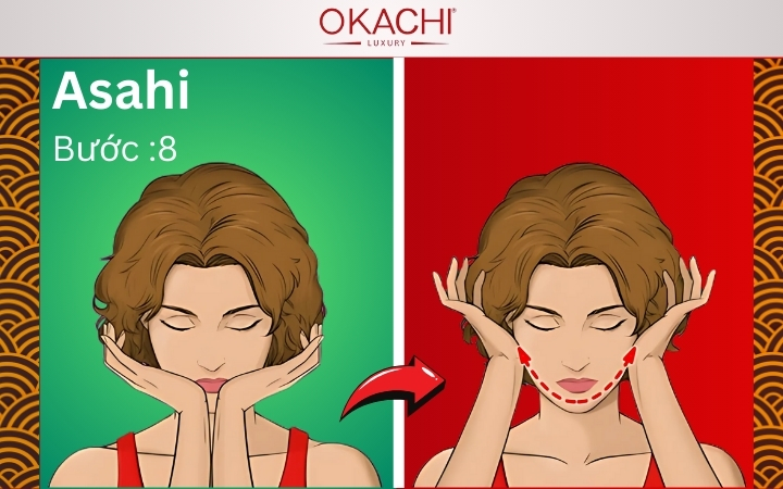 Bước 8:Thực hiện với vùng cằm