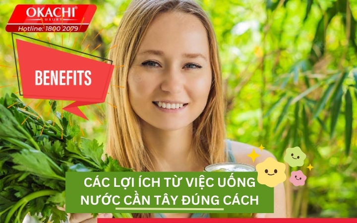 Các lợi ích từ việc uống cần tây đúng cách