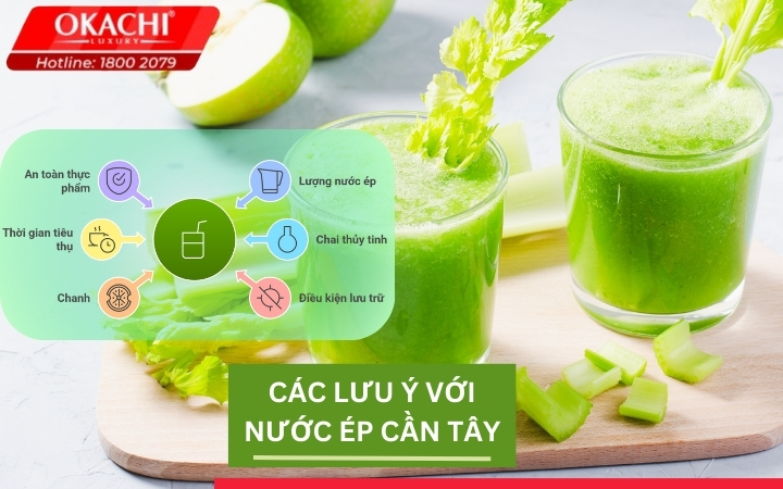 Các lưu ý với nước ép cần tay