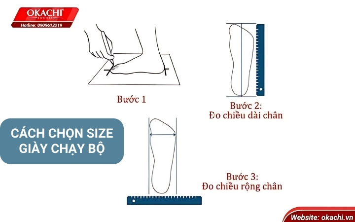 chọn size giày chạy bộ