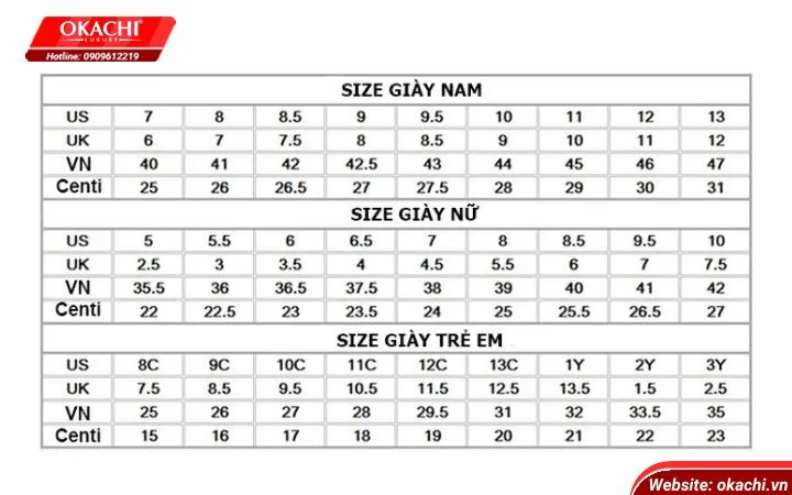 cách chọn size giày