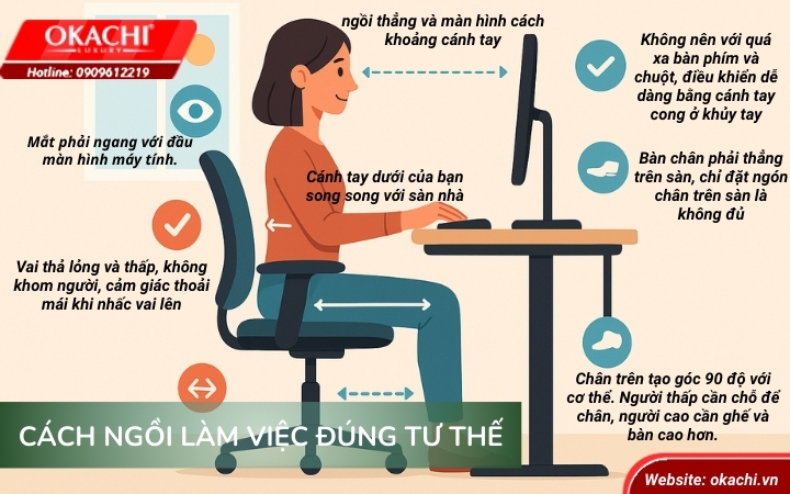 Tư thế ngồi làm việc