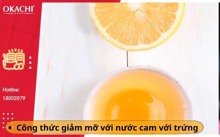 Công thức giảm mỡ với nước cam với trứng 