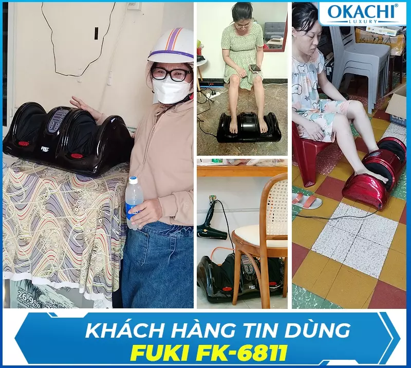 Máy massage chân hồng ngoại Fuki Nhật Bản FK-6811(màu đen)