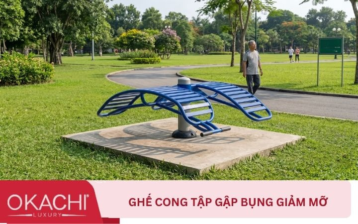 Ghế cong tập gập bụng giảm mỡ