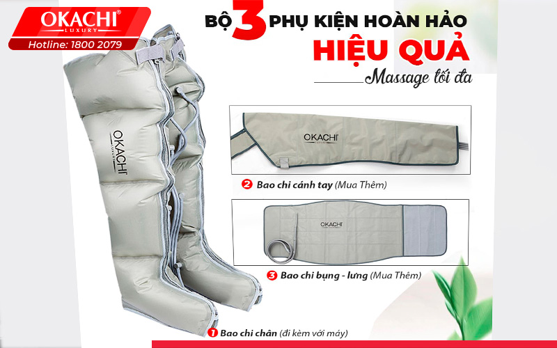 Máy điều trị giãn tĩnh mạch Okachi Luxury JP 2000