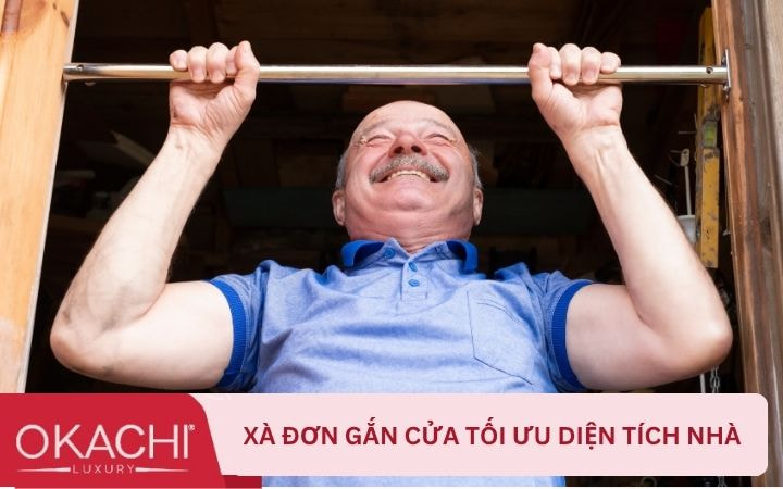 Xà đơn gắn cửa tối diện tích nhà