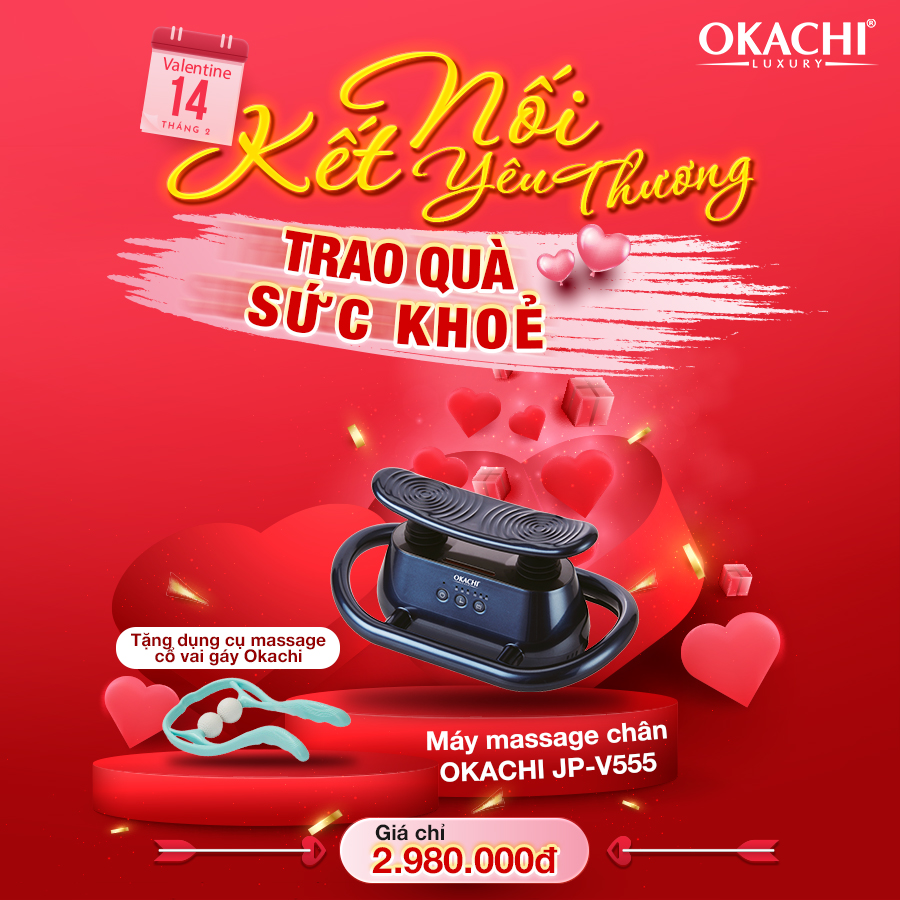 Máy massage rung chân và toàn thân OKACHI JP-V555