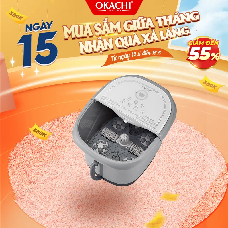 Bồn ngâm chân thải độc OKACHI JP-250 cao cấp