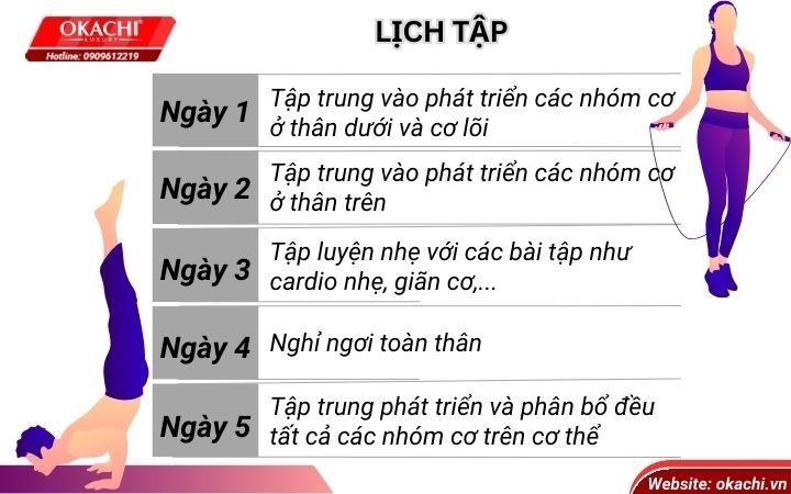 mẫu lịch tập calis cho người mới