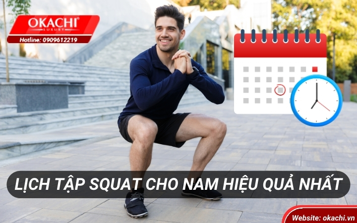 Lich tập squat cho nam hiệu quả