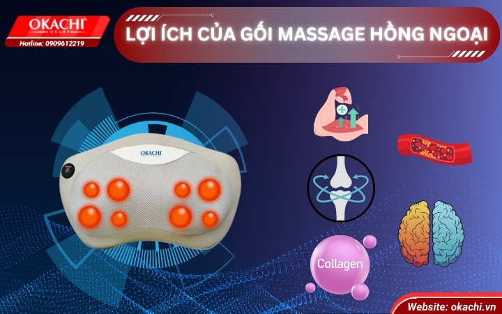 Lợi ích của gối massage hồng ngoại
