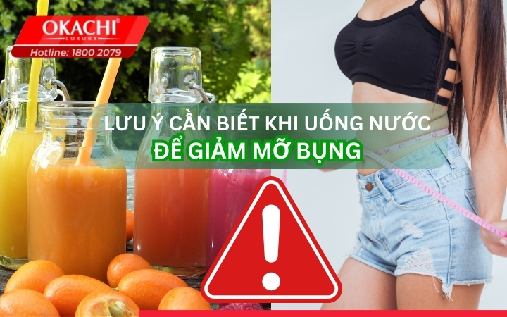 Lưu ý cần biết khi uống nước để giảm mỡ bụng