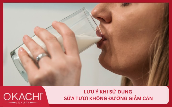 Luu y khi su dung sua tuoi khong duong giam can