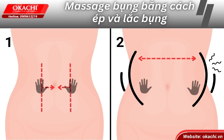 Massage bụng bằng cách ép và lắc bụng