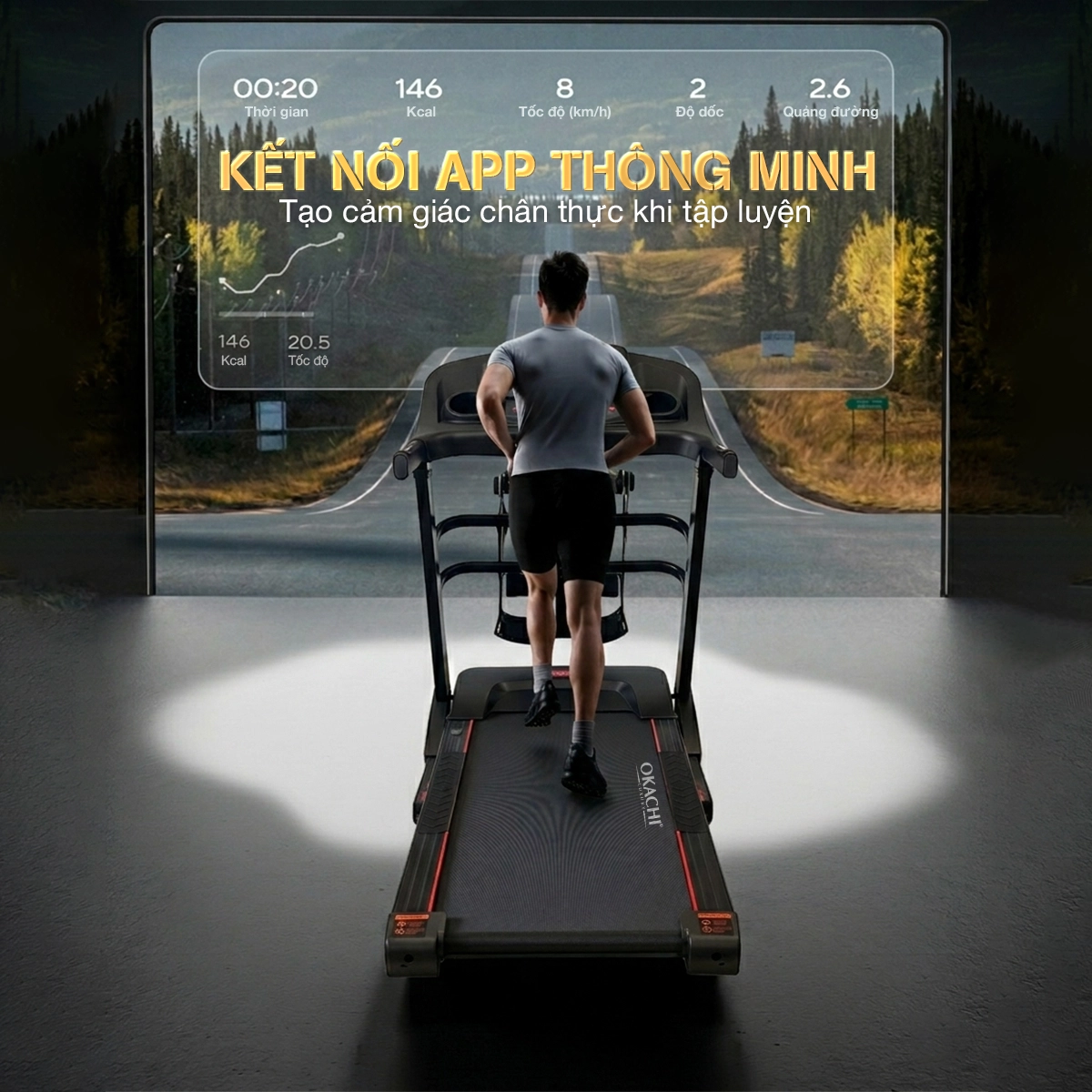 Máy chạy bộ OKACHI CYBER X3 PRO