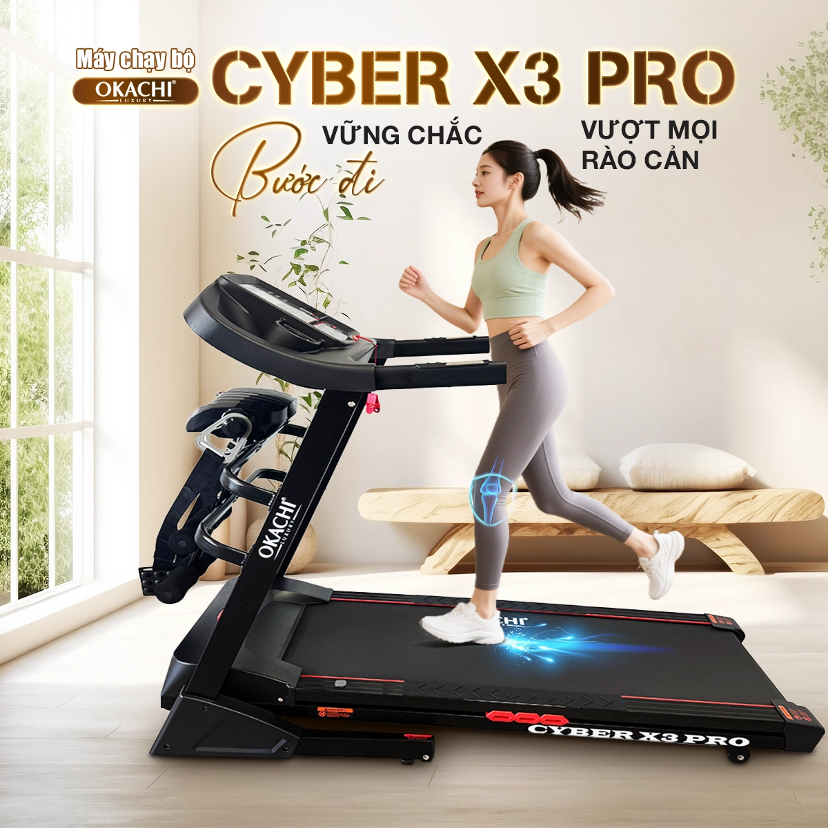 Máy chạy bộ OKACHI CYBER X3 PRO