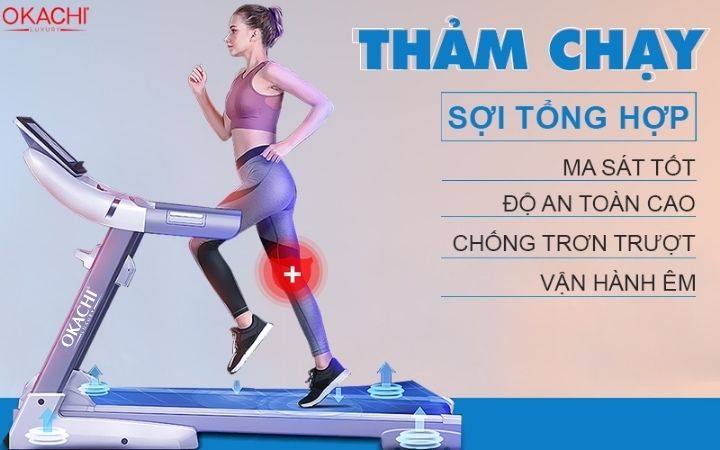 Máy chạy bộ đa OKACHI SPORT GS-50 PRO dưới 10 triệu