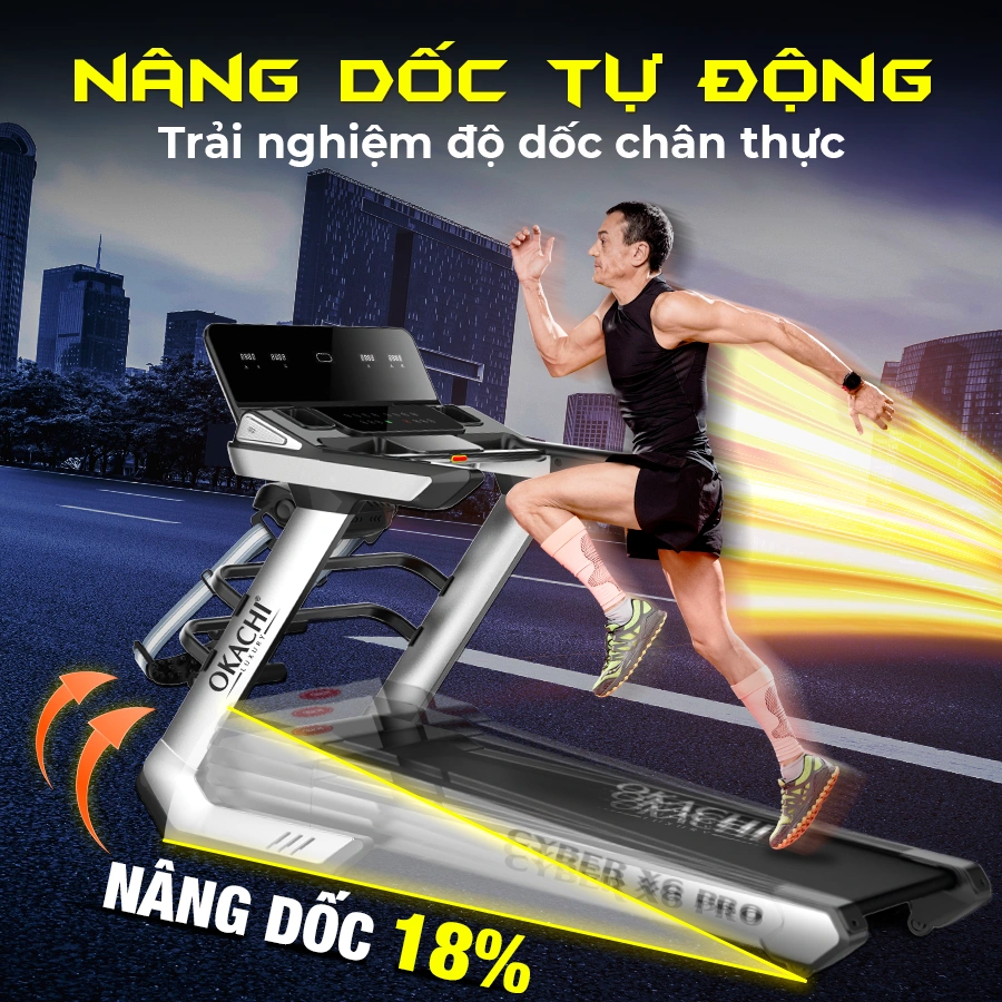 Máy chạy bộ OKACHI SPORT CYBER X6 PRO