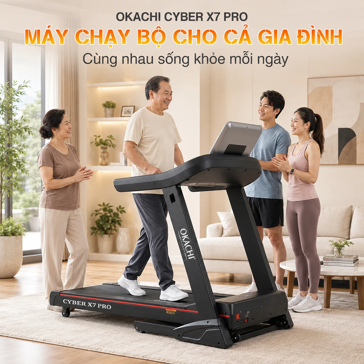 Máy chạy bộ OKACHI CYBER X7 PRO