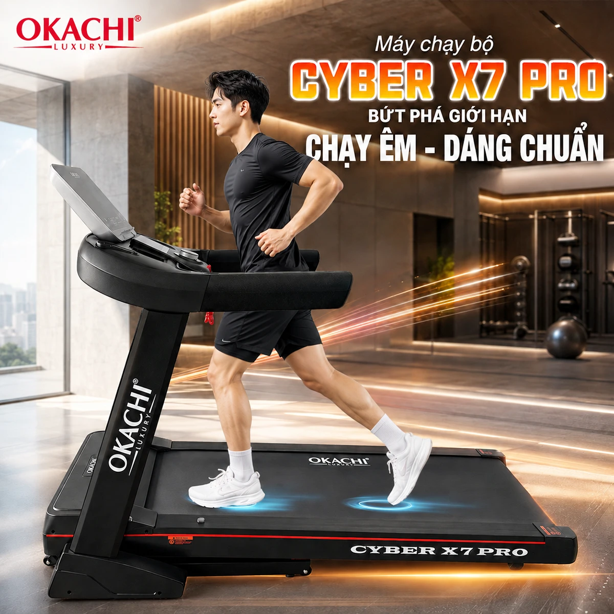 Máy chạy bộ OKACHI CYBER X7 PRO