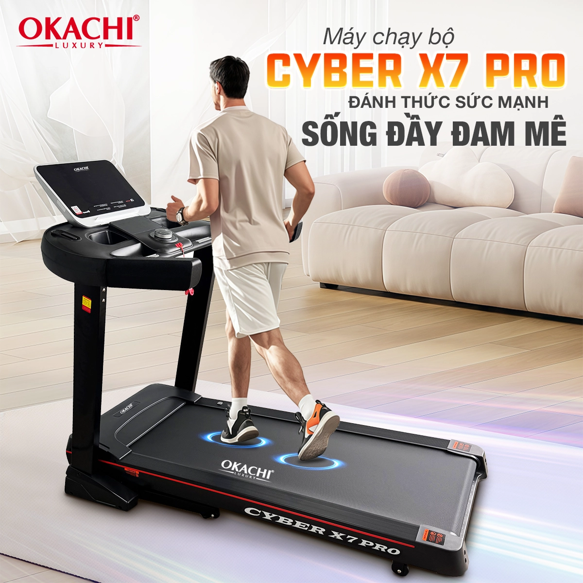 Máy chạy bộ OKACHI CYBER X7 PRO