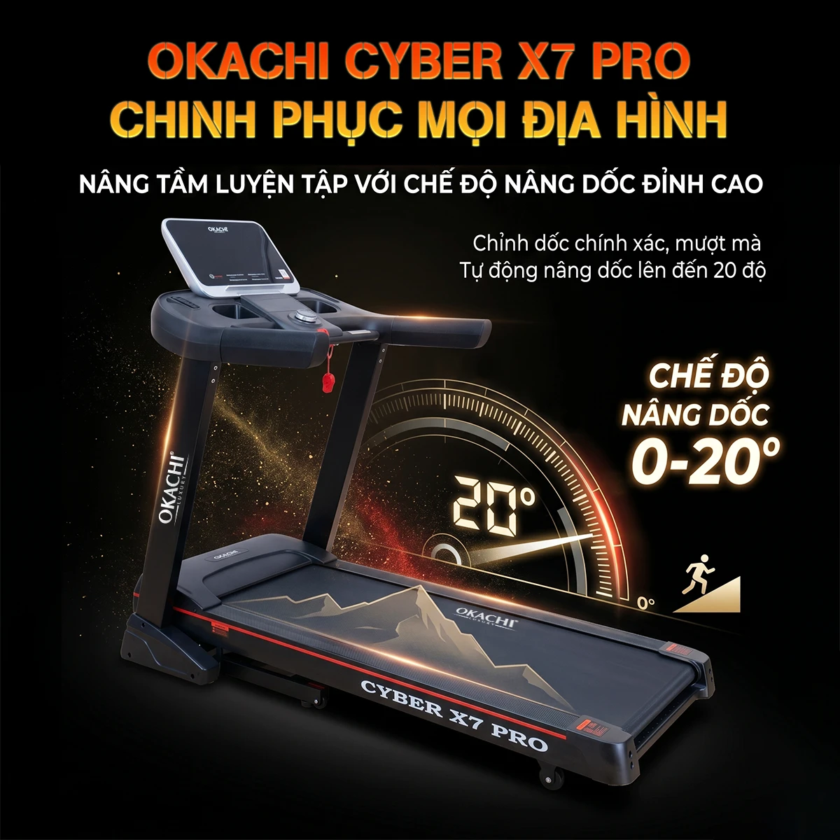 Máy chạy bộ OKACHI CYBER X7 PRO