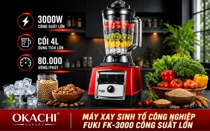 Máy xay sinh tố công nghiệp Fuki FK-3000 công suất lớn
