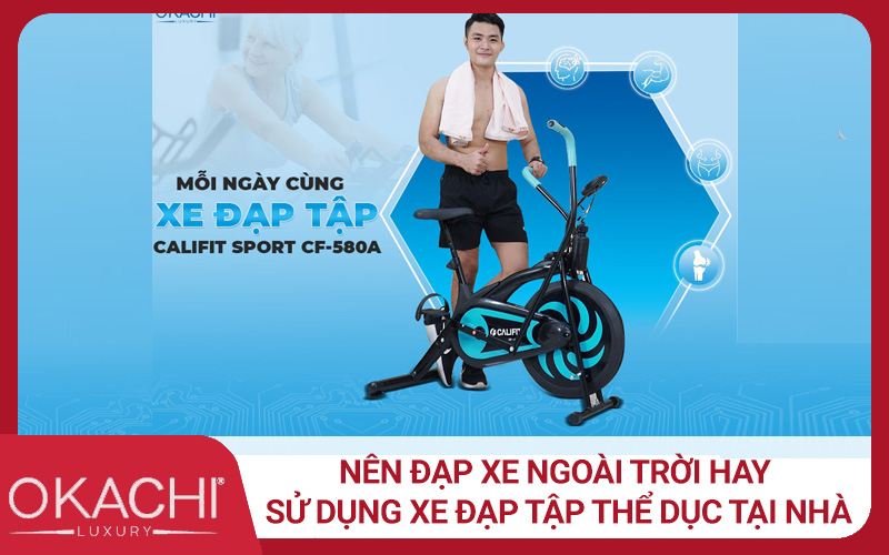 Nên đạp xe ngoài trời hay sử dụng xe đạp tập thể dục tại nhà