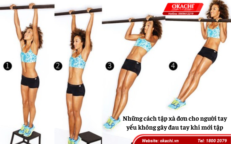 Những cách tập xà đơn cho người tay yếu không gây đau tay khi mới tập