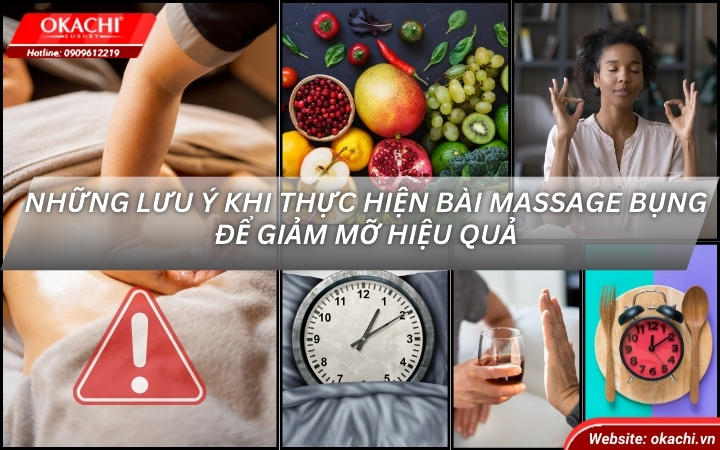 Lưu ý khi thực hiện bài massage bụng để giảm mỡ hiệu quả