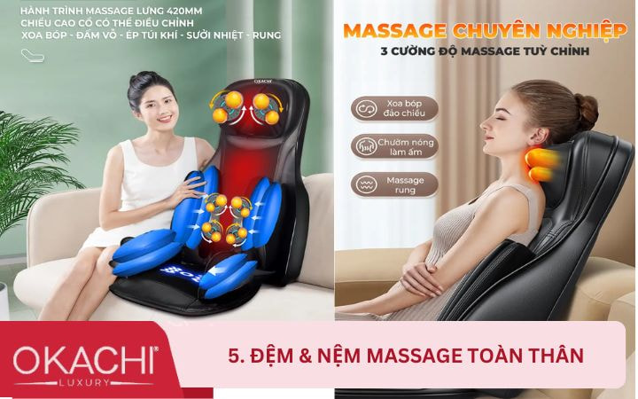 Đệm và Nệm massage toàn thân