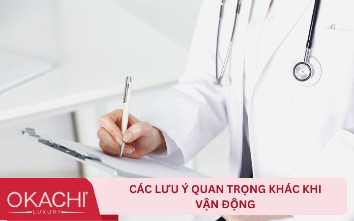 Các lưu ý khác khi vận động
