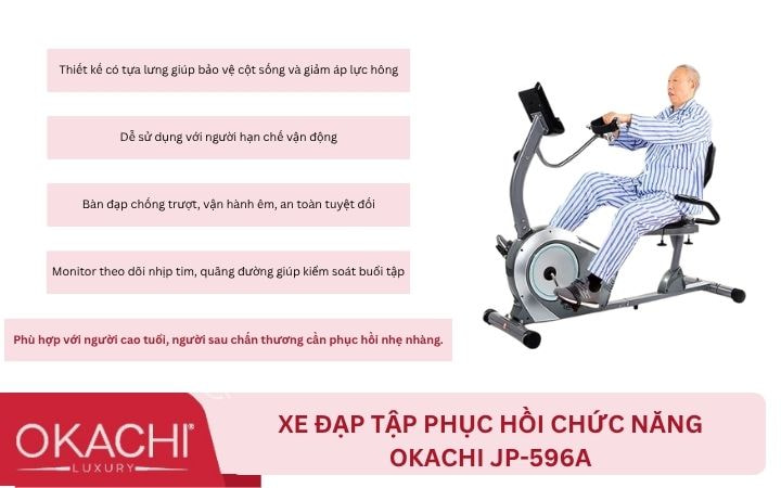 Xe đạp tập phục hồi chức năng OKACHI JP-596A