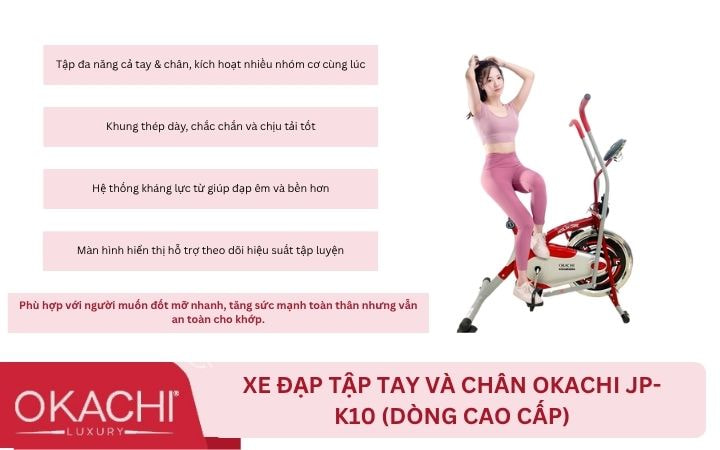 Xe đạp tập tay và chân JP-K10