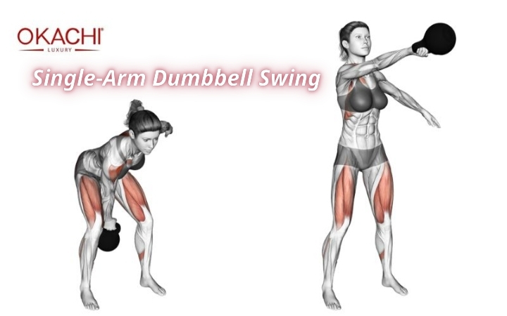 bài tập tay Single-Arm Dumbbell Swing