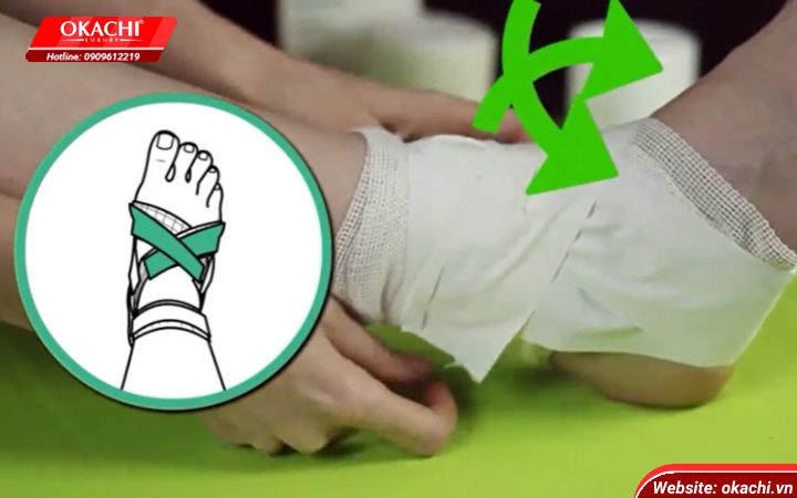 Tạo một chữ X trên bàn chân