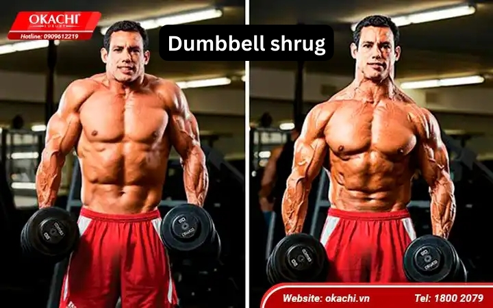 bài tập dumbbell shrug 