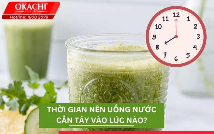 Thời gian nên uống nước cần tây vào lúc nào