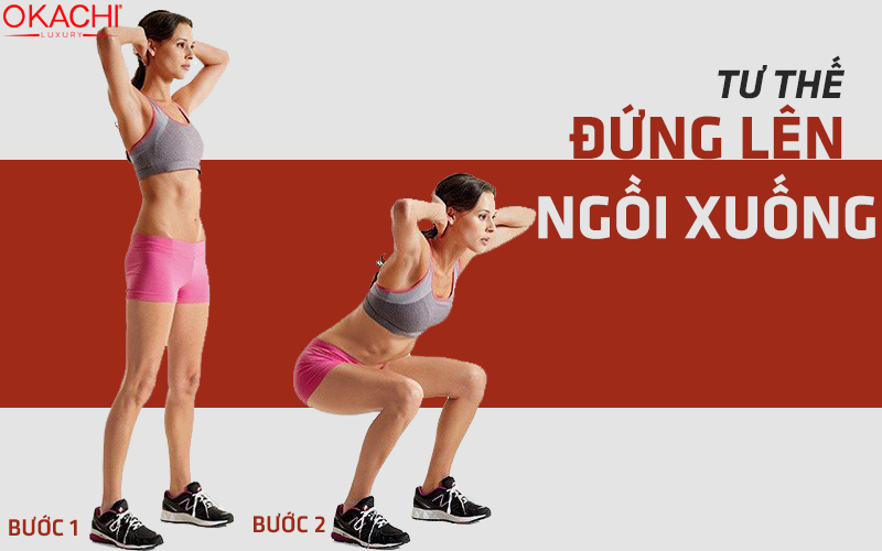 Bài tập với tư thế đúng lên ngồi xuống