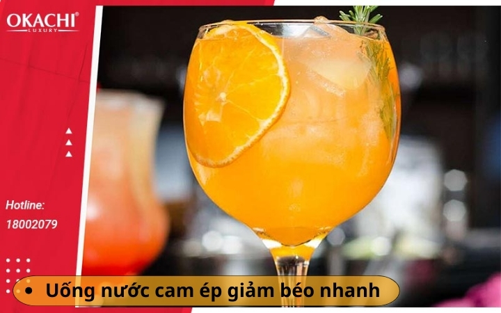 Uống nước cam ép giảm béo nhanh 