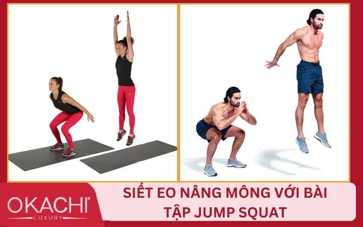 Sở hữu vòng eo thon gọn với bài tập Jump Squat