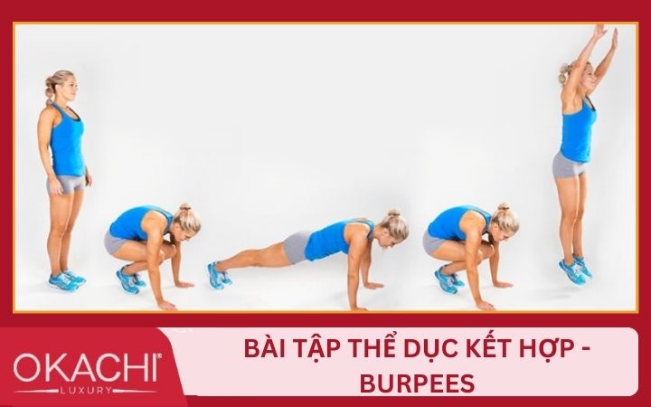 Tạo thắt eo với bài tập chuỗi các động tác - Burpees