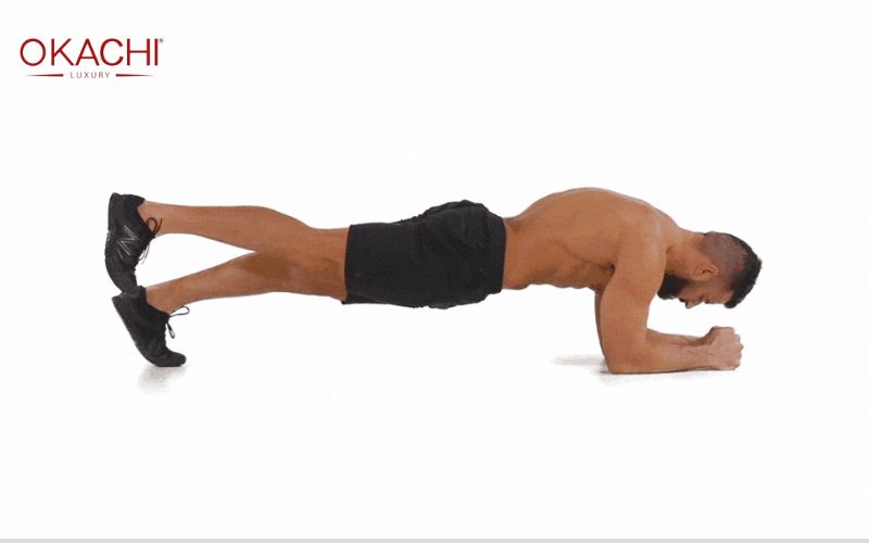 Bài tập plank nâng chân lên cao