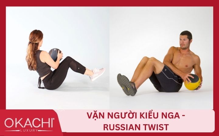 Tạo thắt eo với tư thế vặn người kiểu Nga