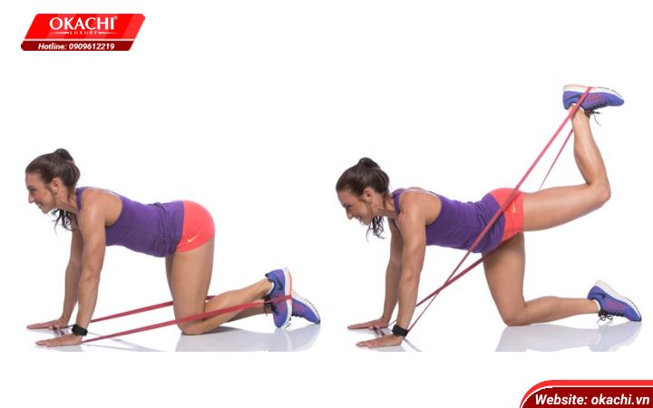 bài tập với dây kháng lực Butt Kickback