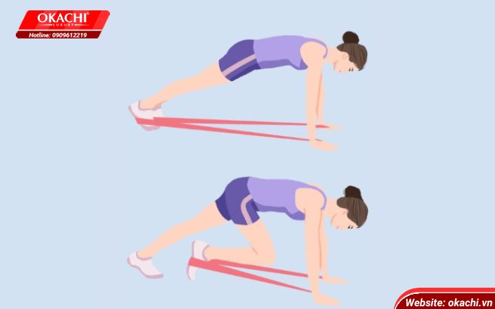 bài tập với dây kháng lực Knee Pull
